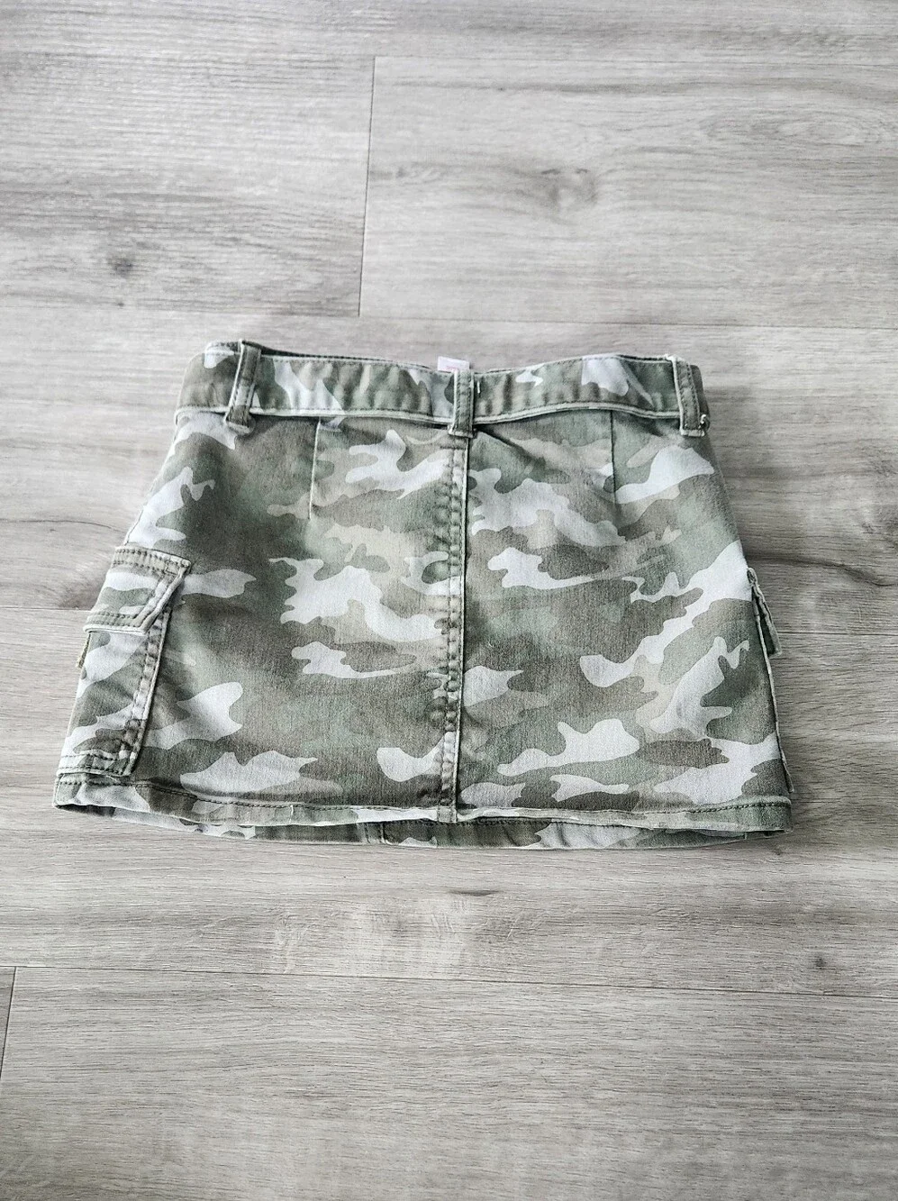 Justice Girls Green | Belted Camo Skirt Size 7 Years Excellent Condition